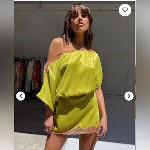 Never Fully Dressed Lime Green Mini Dress (Brand New, Tags, Unworn)